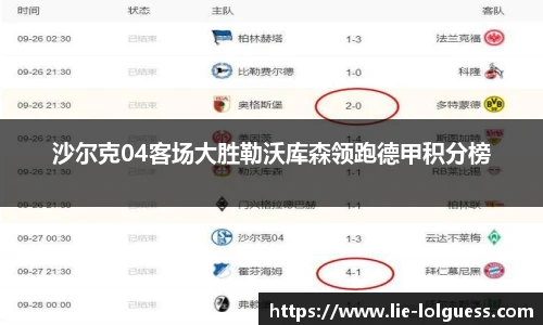 沙尔克04客场大胜勒沃库森领跑德甲积分榜
